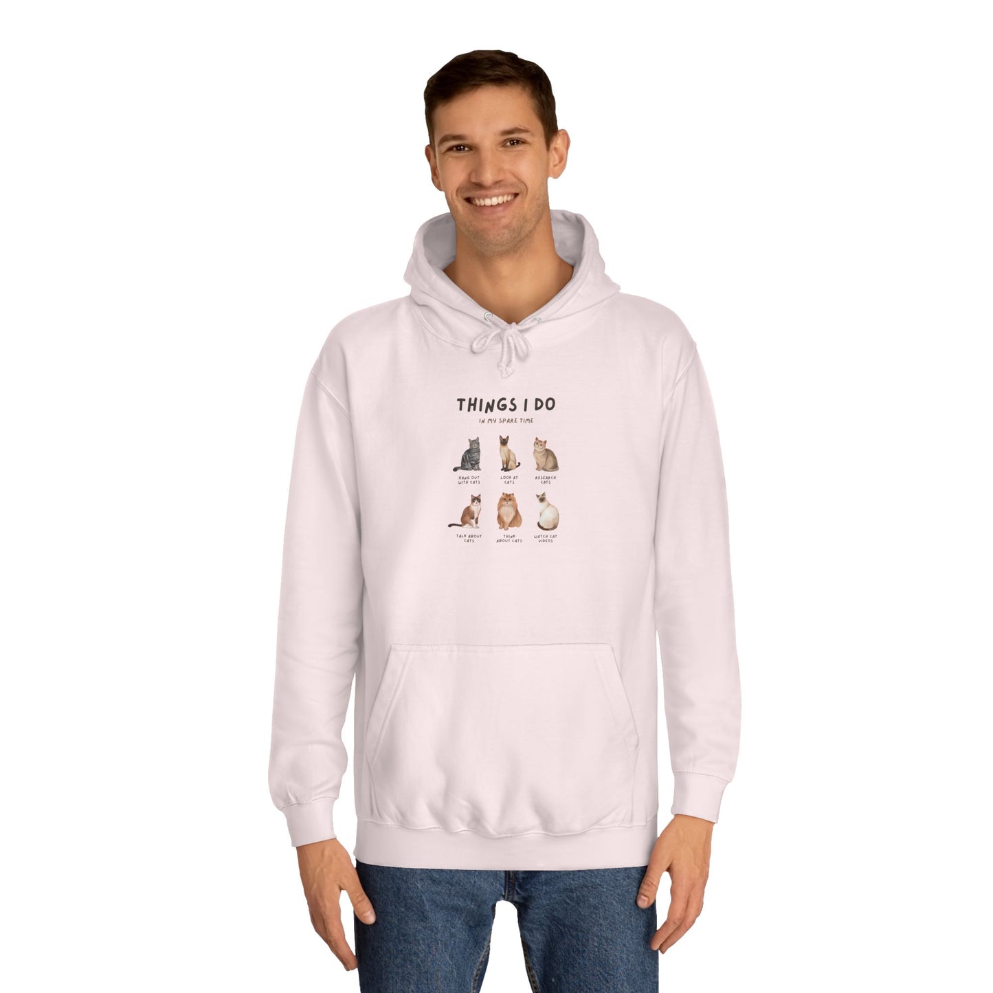 Unisex College Hoodie Things I Do Cats