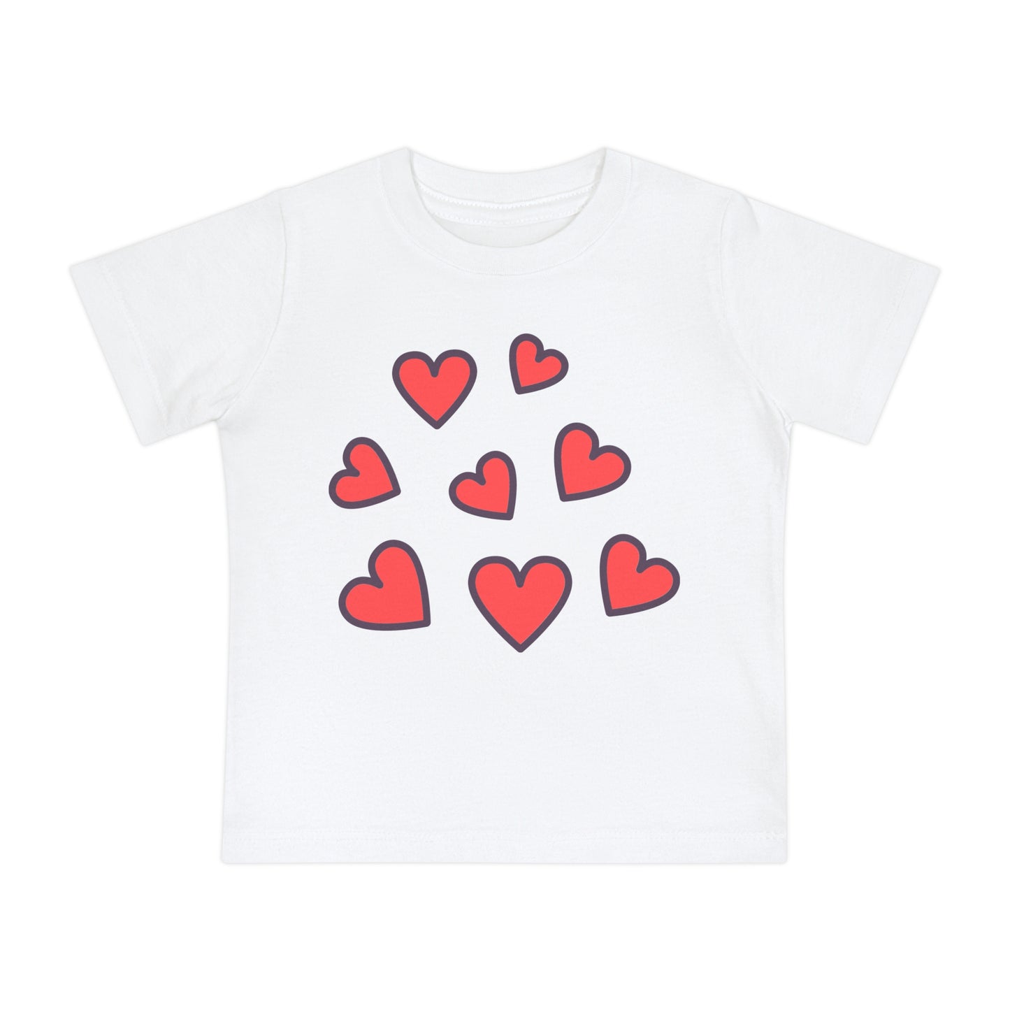 Baby Hearts and Love - T-Shirt Stylish Crew Neck Soft and Durable