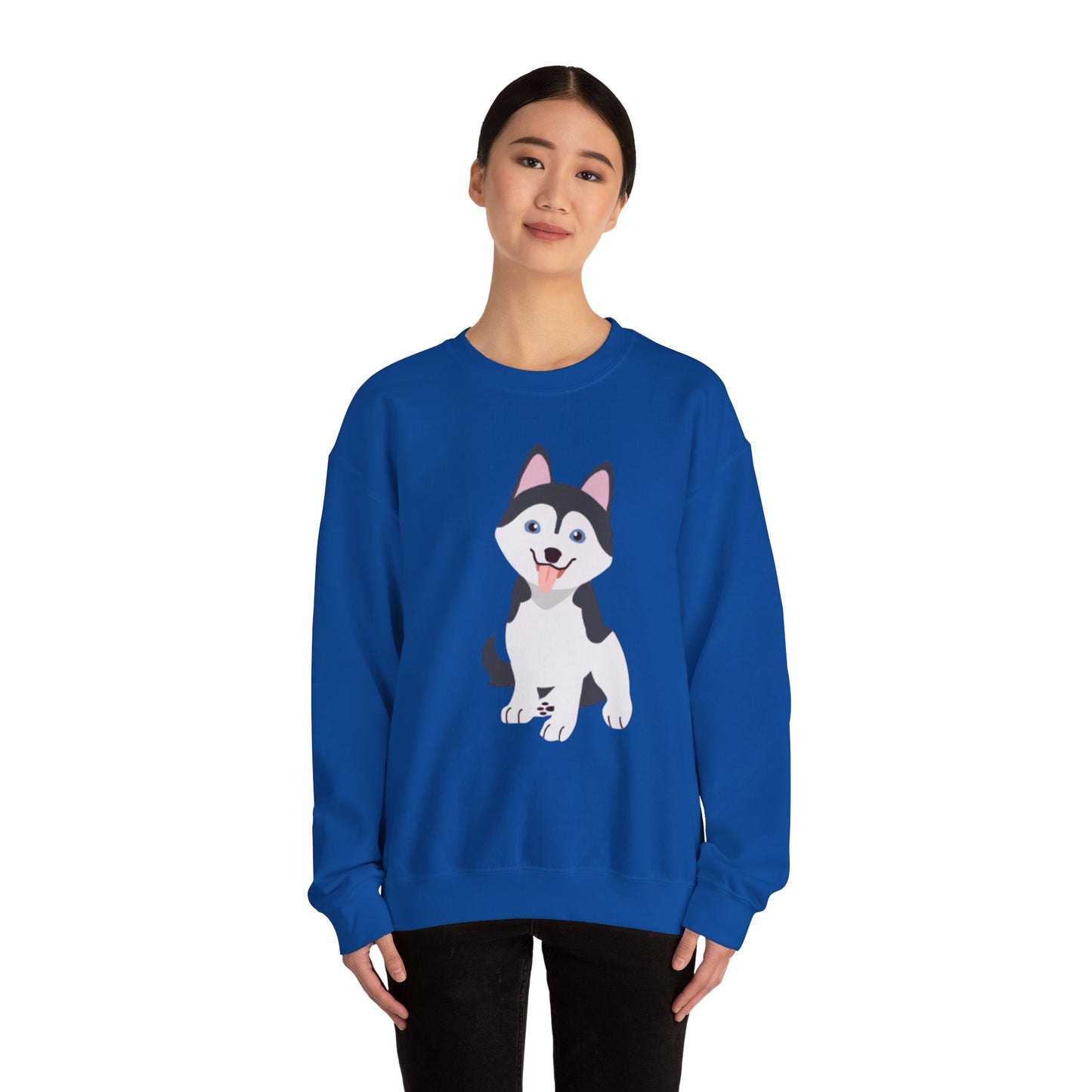 Unisex Heavy Blend™ Crewneck Sweatshirt - Husky Puppy