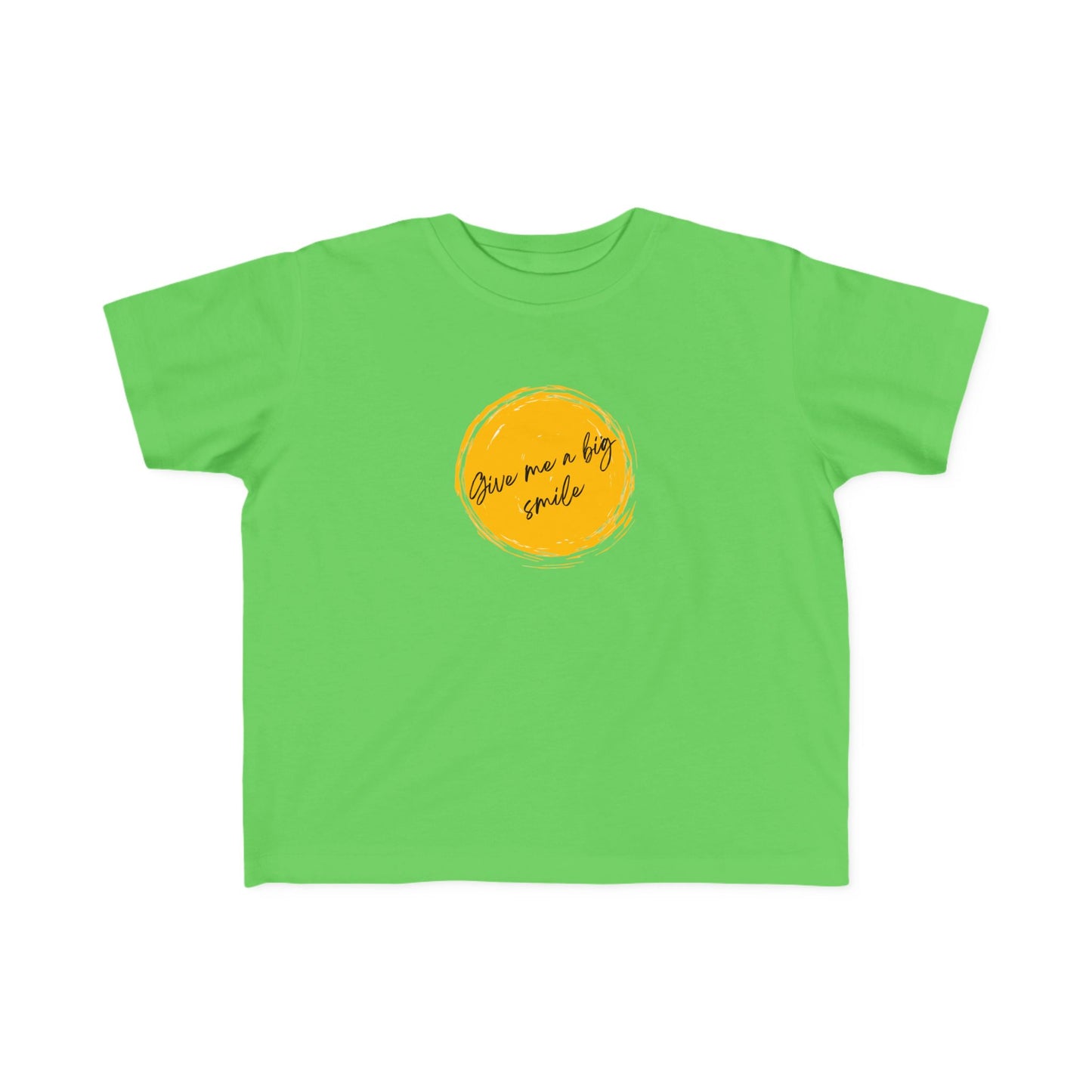 Toddler's Fine Jersey Tee "Give Me A Big Smile" Graphic