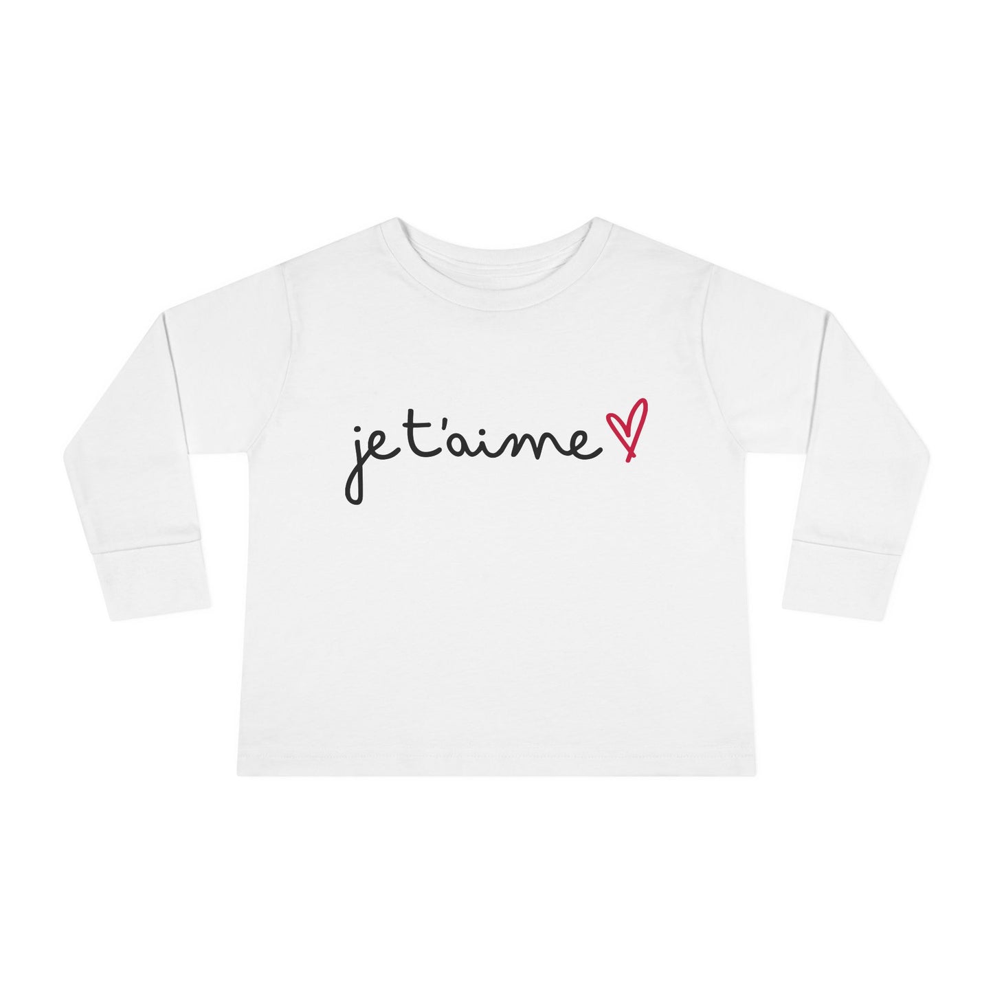 The Toddler Long Sleeve Tee with "I Love You" sounds like a sweet, heartwarming choice for little ones!