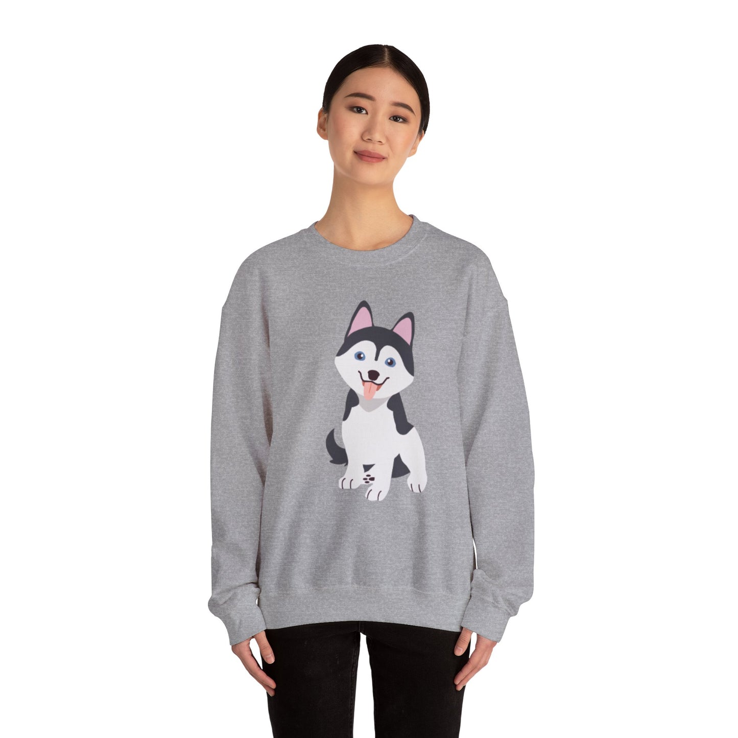 Unisex Heavy Blend™ Crewneck Sweatshirt - Husky Puppy