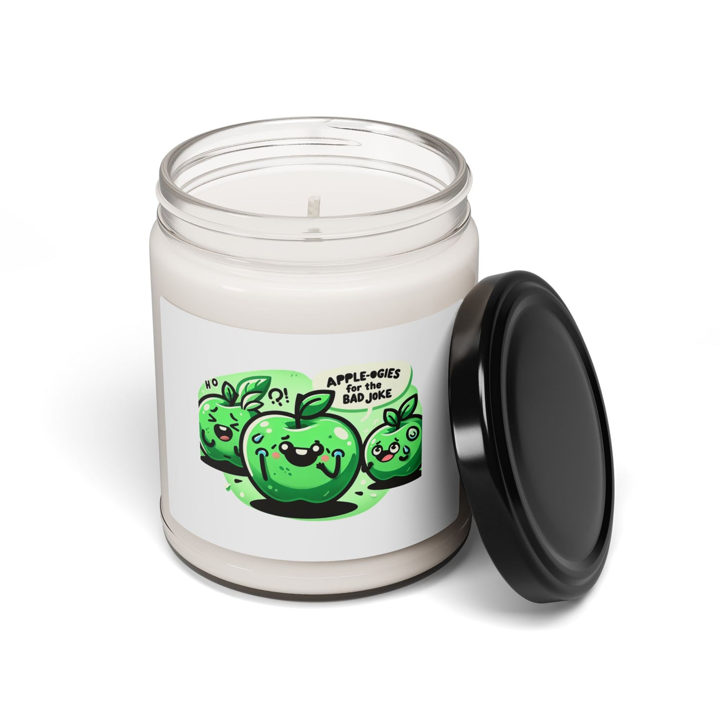 Apple Harvest Scented Soy Candle, 9oz Cute Apple-oogies for a Bad Design Graphic