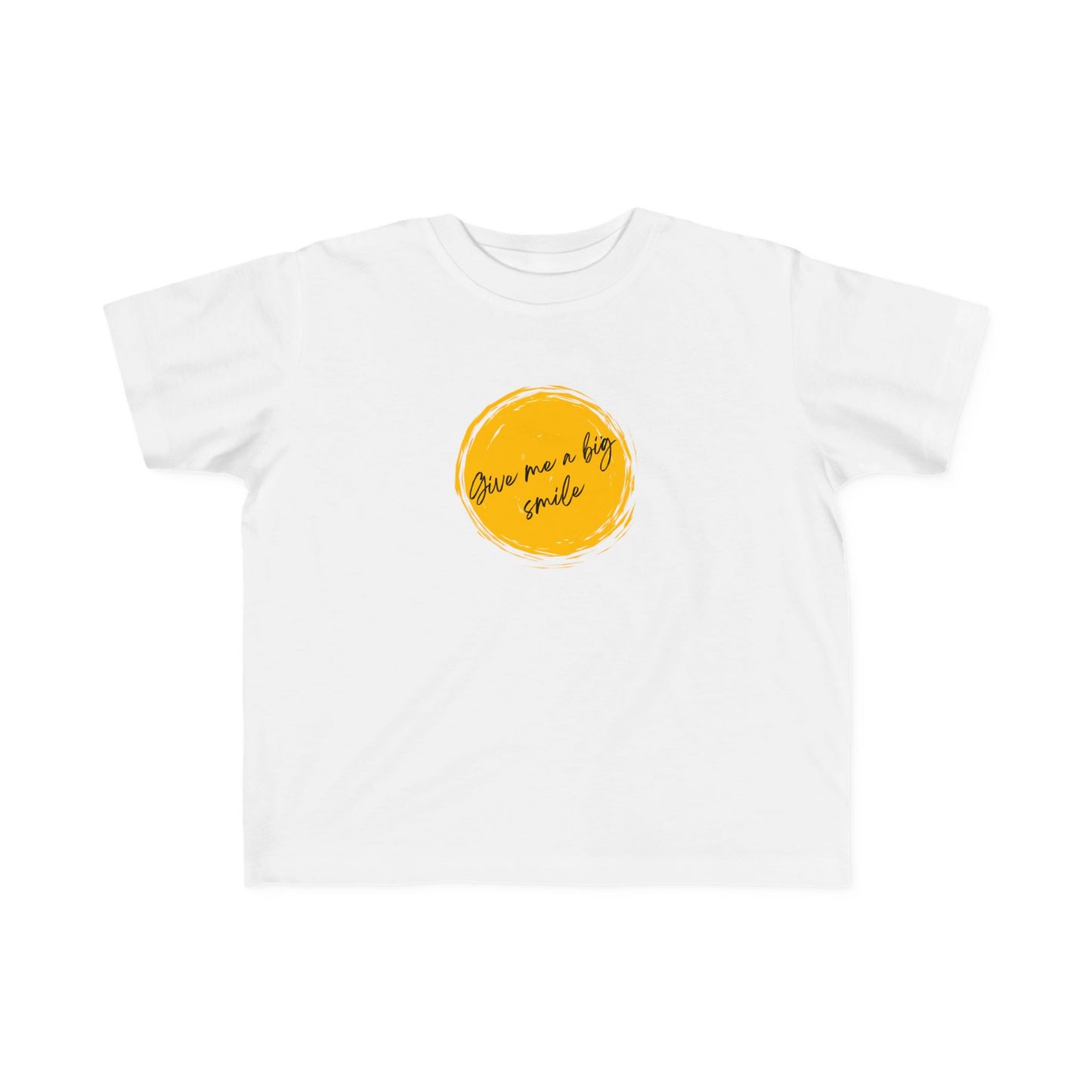 Toddler's Fine Jersey Tee "Give Me A Big Smile" Graphic