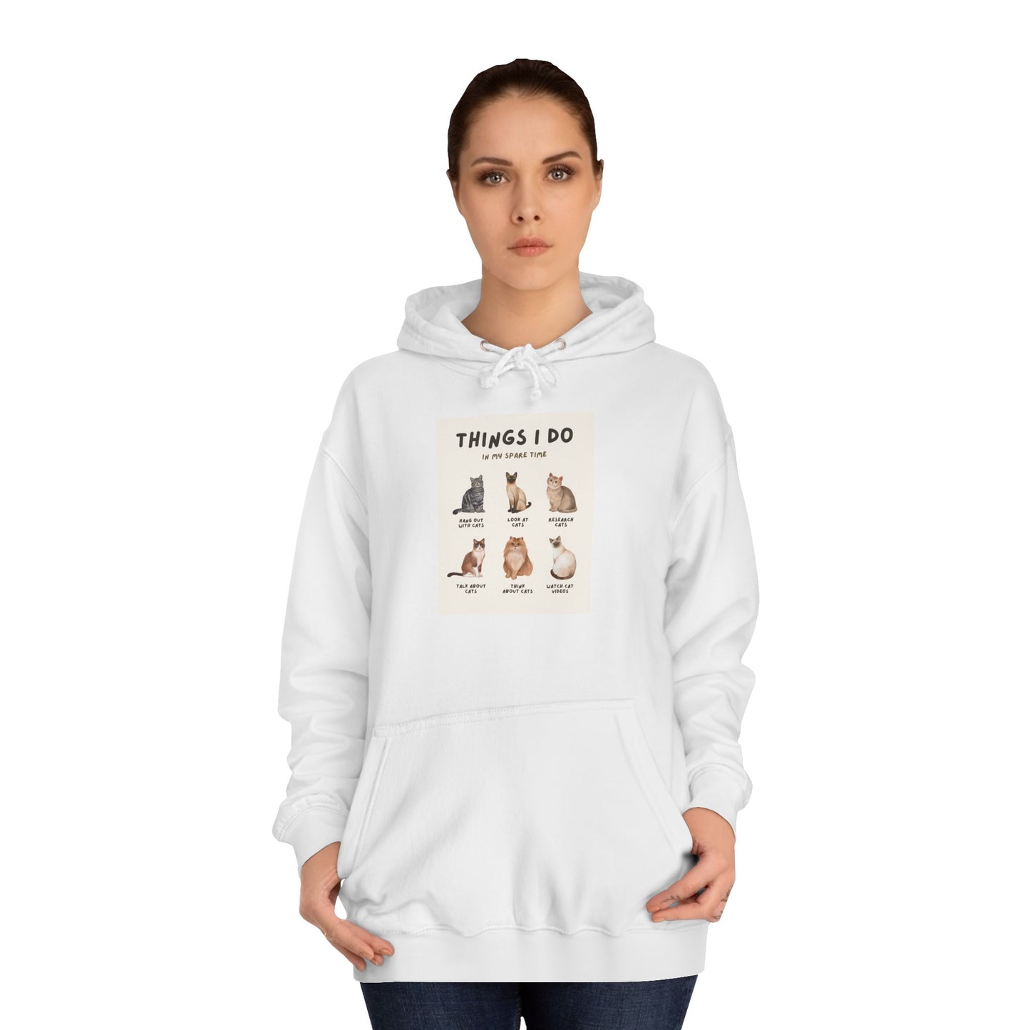 Unisex College Hoodie Things I Do Cats