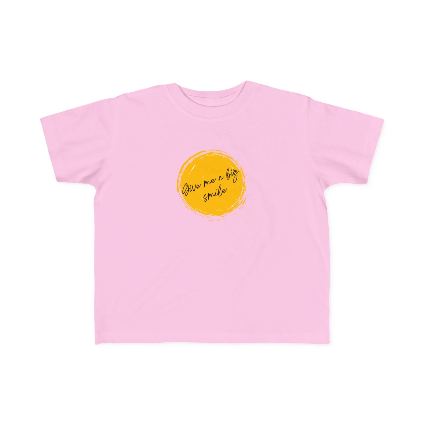 Toddler's Fine Jersey Tee "Give Me A Big Smile" Graphic