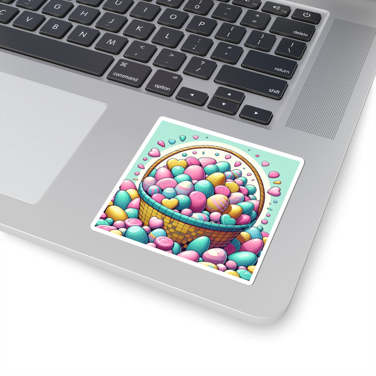 Easter Celebration Kiss-Cut Stickers - Colorful Sticker Egg Basket Design