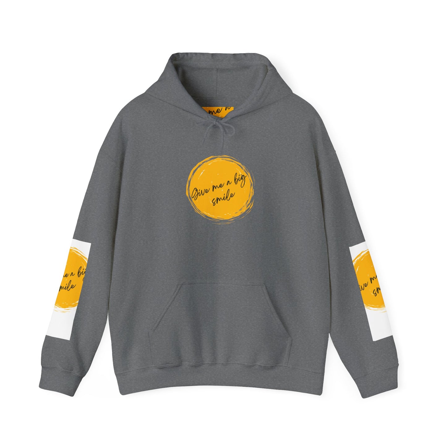 Unisex Heavy Blend™ Hooded Sweatshirt Give Me a Big Smile Graphic Design