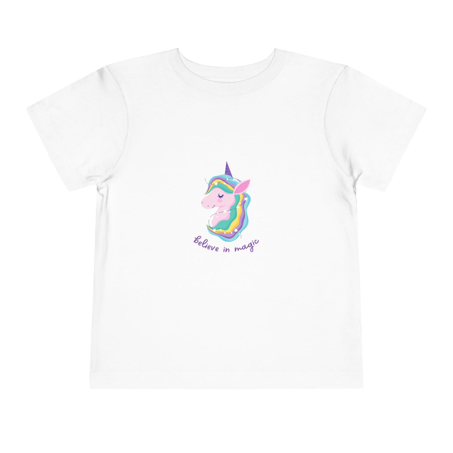 Unicorn I Believe in Magic Toddler Short Sleeve Tee