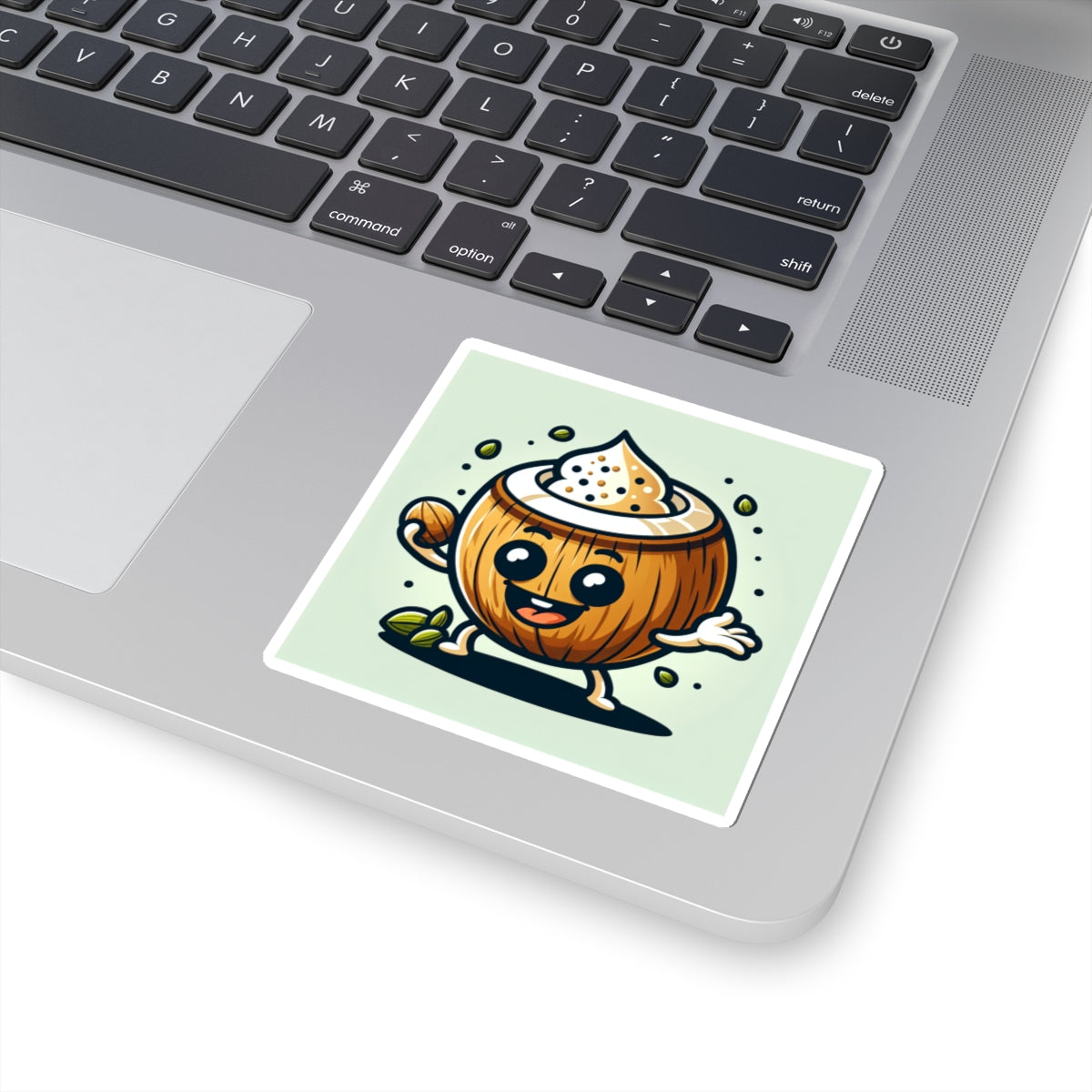 Cute Nut Character Kiss-Cut Sticker Stickers | Fun Laptop & Water Bottle Decal