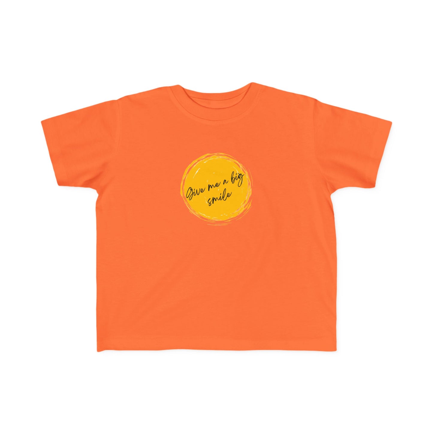 Toddler's Fine Jersey Tee "Give Me A Big Smile" Graphic