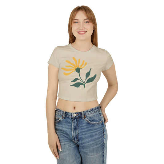 Junior's/Women's Baby Tee Shirt Floral