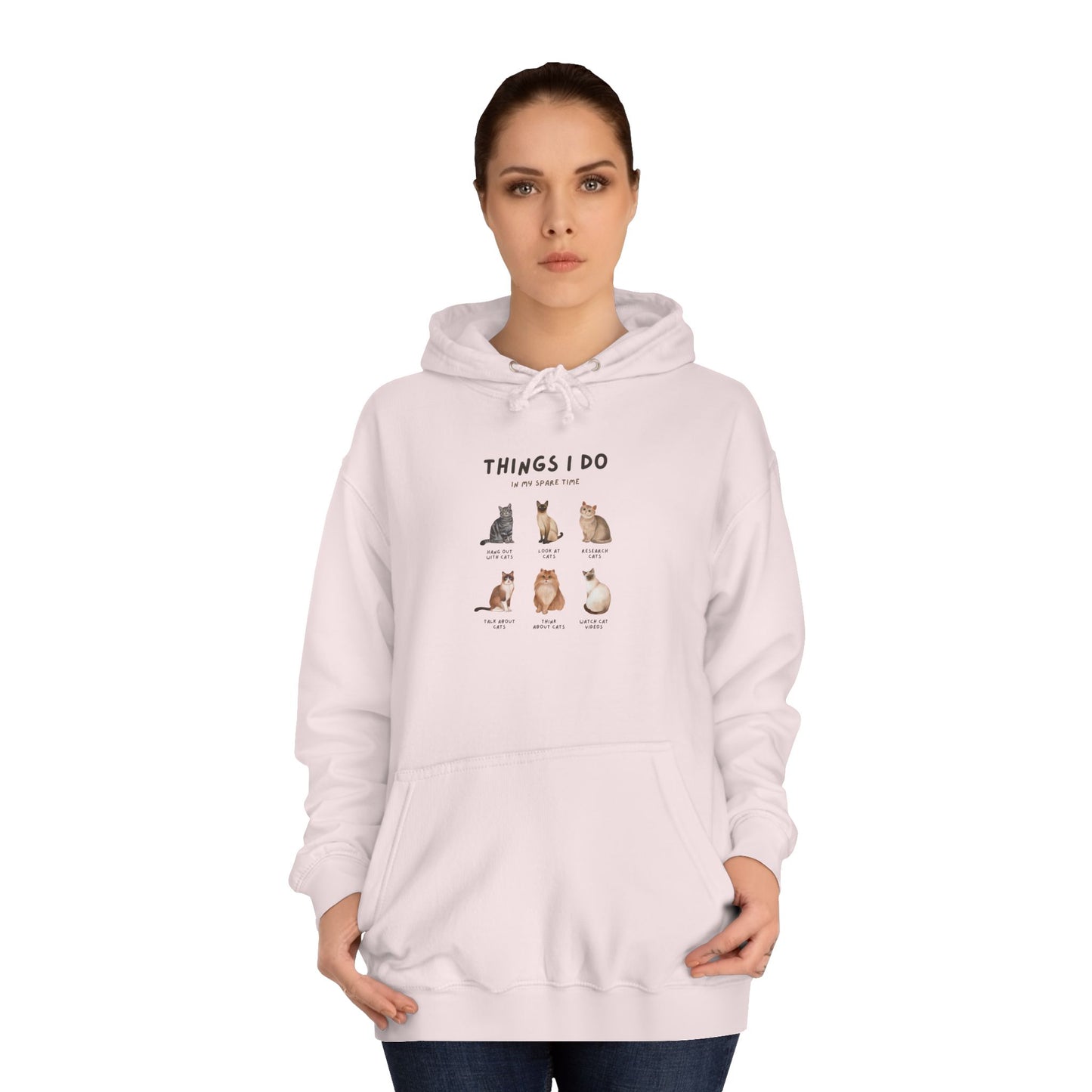 Unisex College Hoodie Things I Do Cats