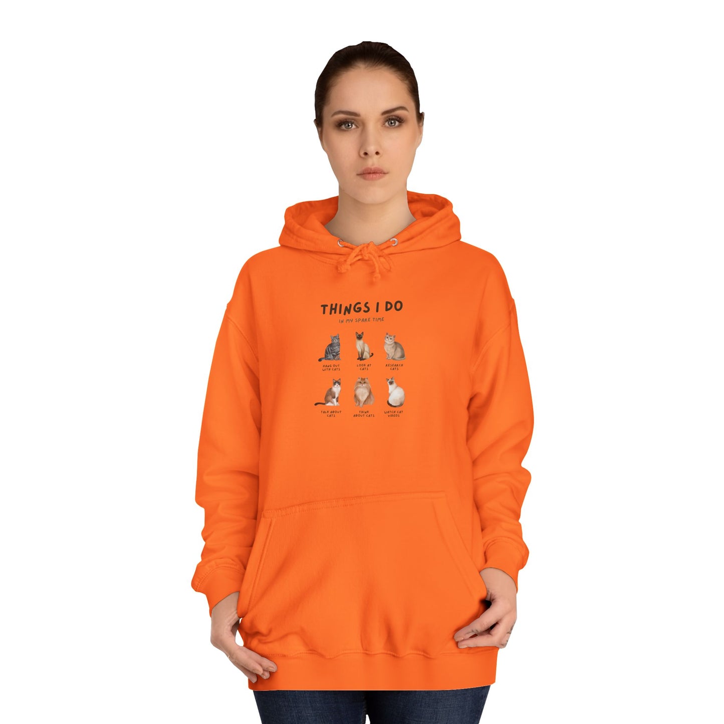 Unisex College Hoodie Things I Do Cats