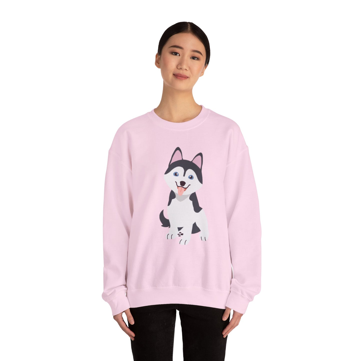 Unisex Heavy Blend™ Crewneck Sweatshirt - Husky Puppy