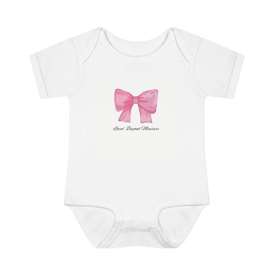 Infant Baby Girl Rib Bodysuit/Onesie- Loved Beyond Measure Ribbon