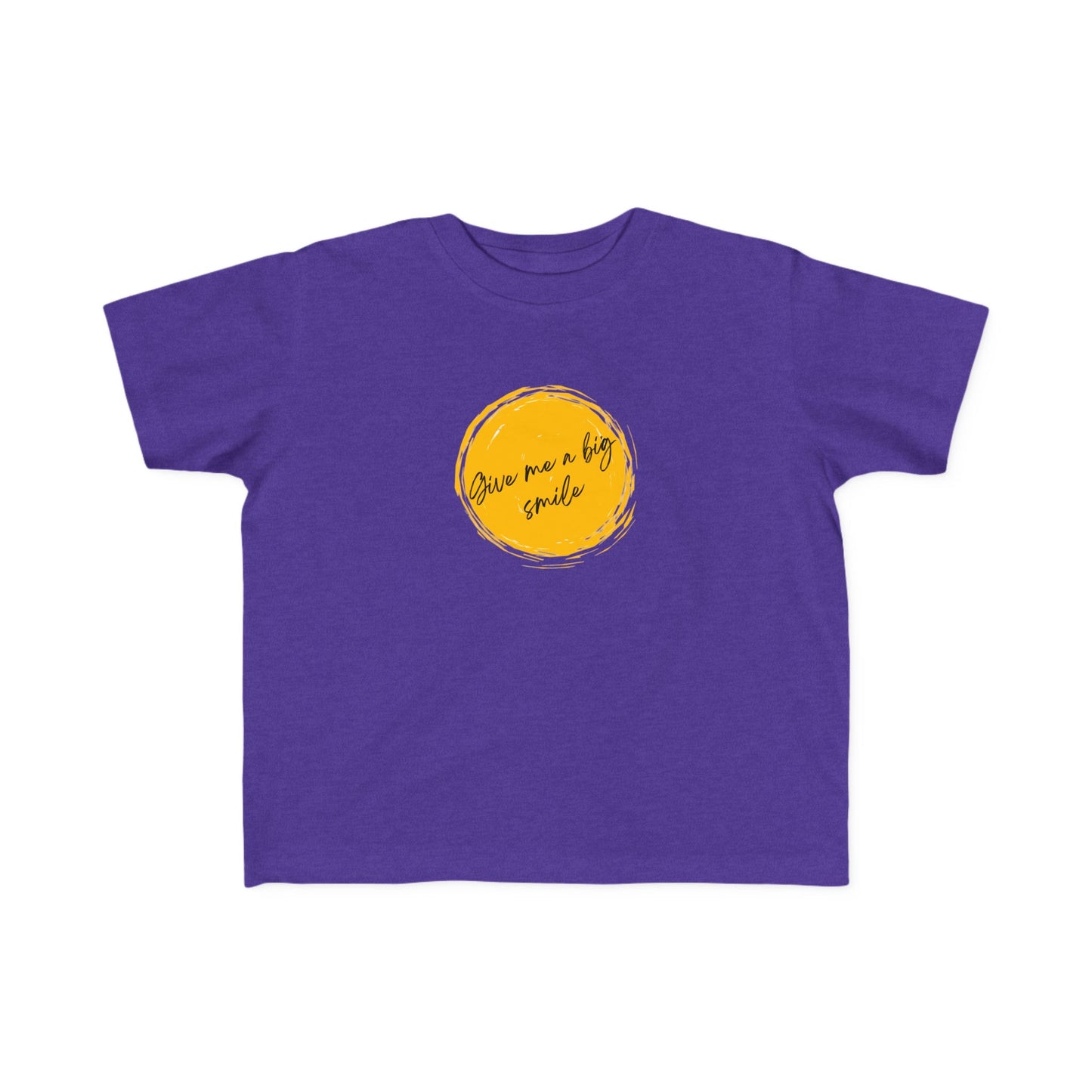 Toddler's Fine Jersey Tee "Give Me A Big Smile" Graphic