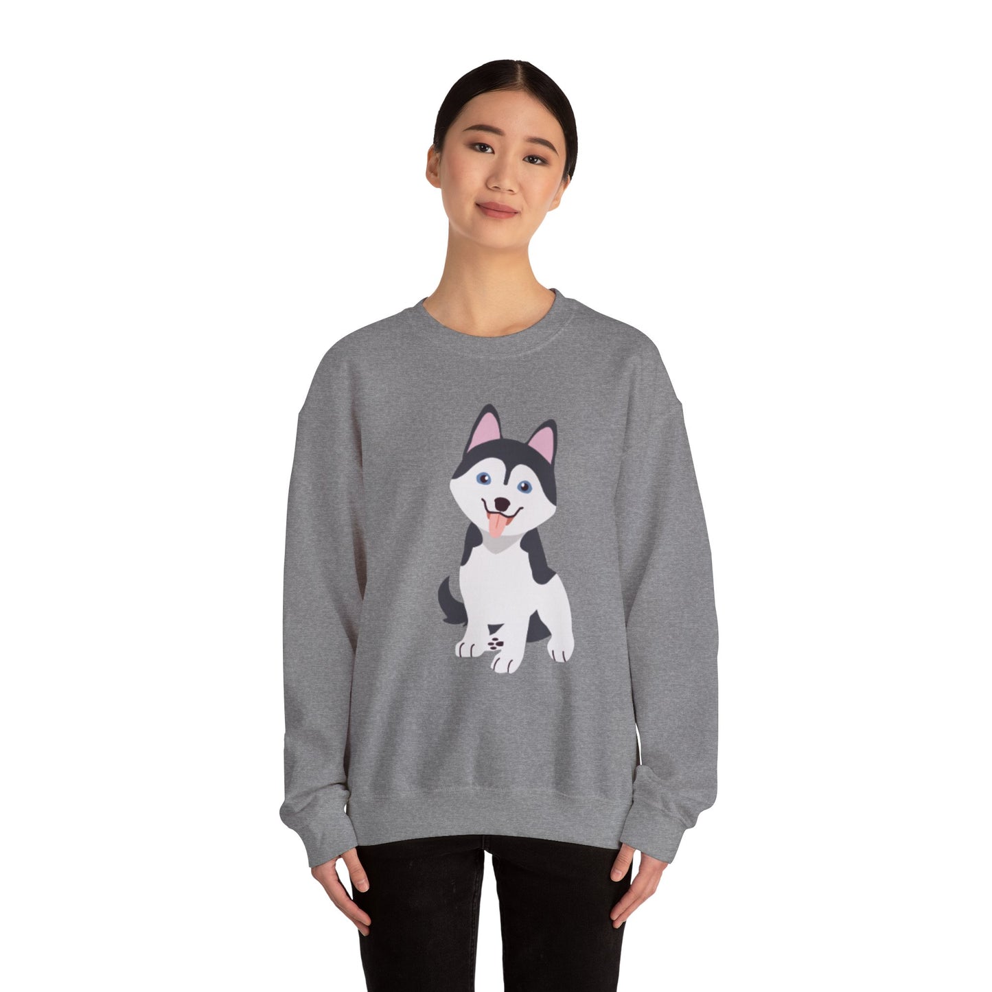 Unisex Heavy Blend™ Crewneck Sweatshirt - Husky Puppy