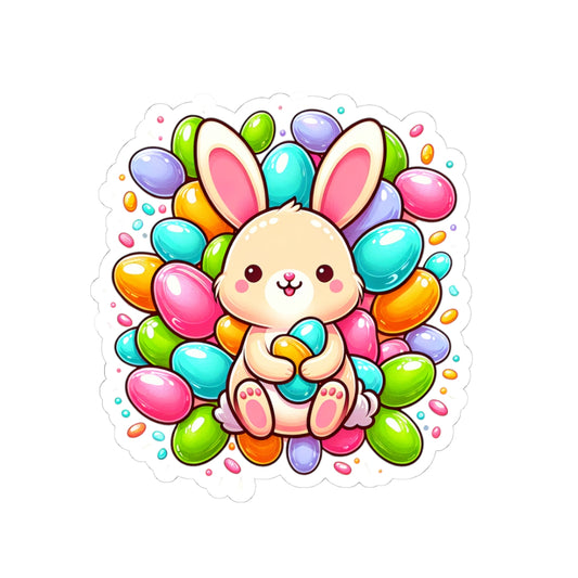 Cute Easter Bunny Kiss-Cut Sticker - Perfect for Spring Decor and Gifts Kids Stickers