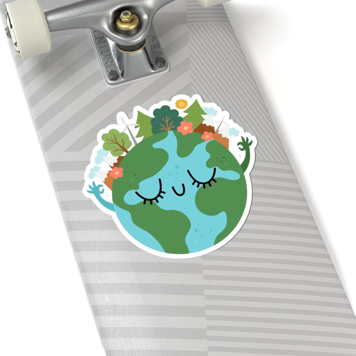 Green World Kiss-Cut Stickers