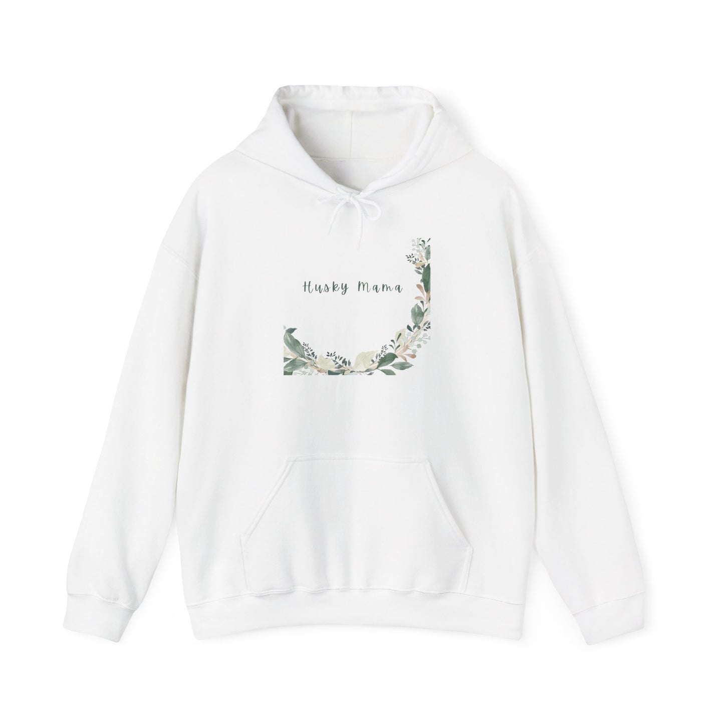 Women's/Unisex Heavy Blend™ Hooded Sweatshirt "Hugs and Kisses" with Floral Wreath semi-circle