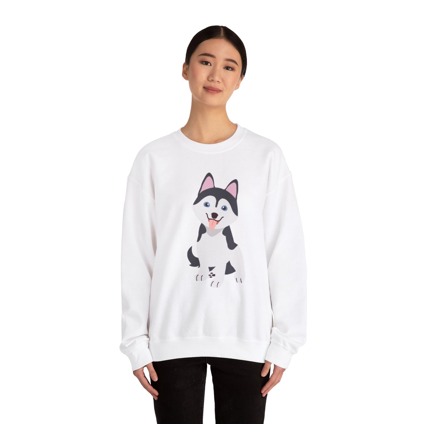 Unisex Heavy Blend™ Crewneck Sweatshirt - Husky Puppy