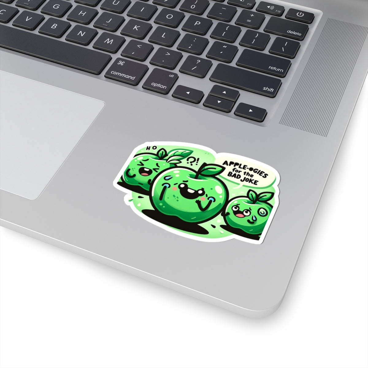 Funny Green Apple Kiss-Cut Sticker Stickers - Perfect for Laptop, Water Bottle, and Gift Ideas