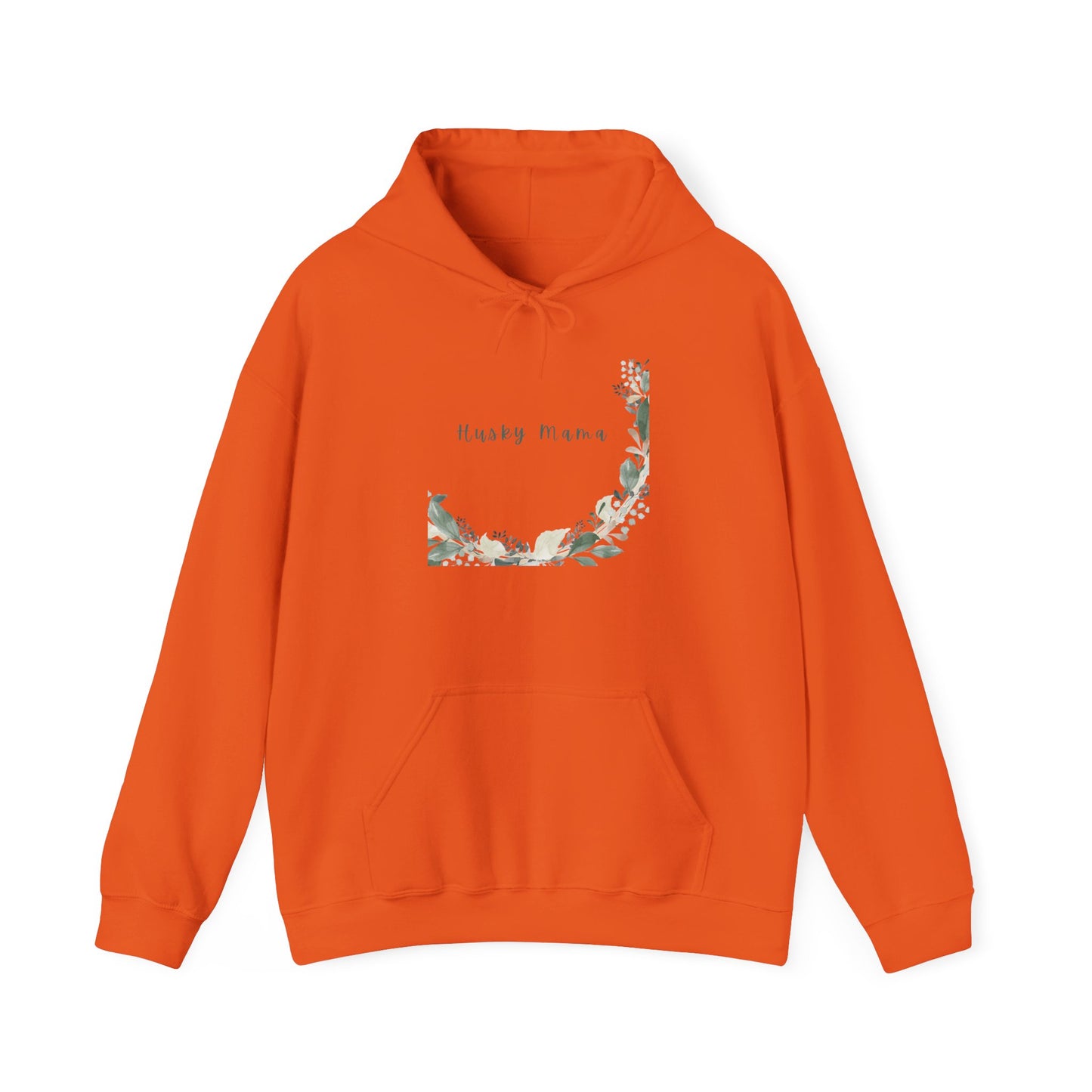 Women's/Unisex Heavy Blend™ Hooded Sweatshirt "Hugs and Kisses" with Floral Wreath semi-circle