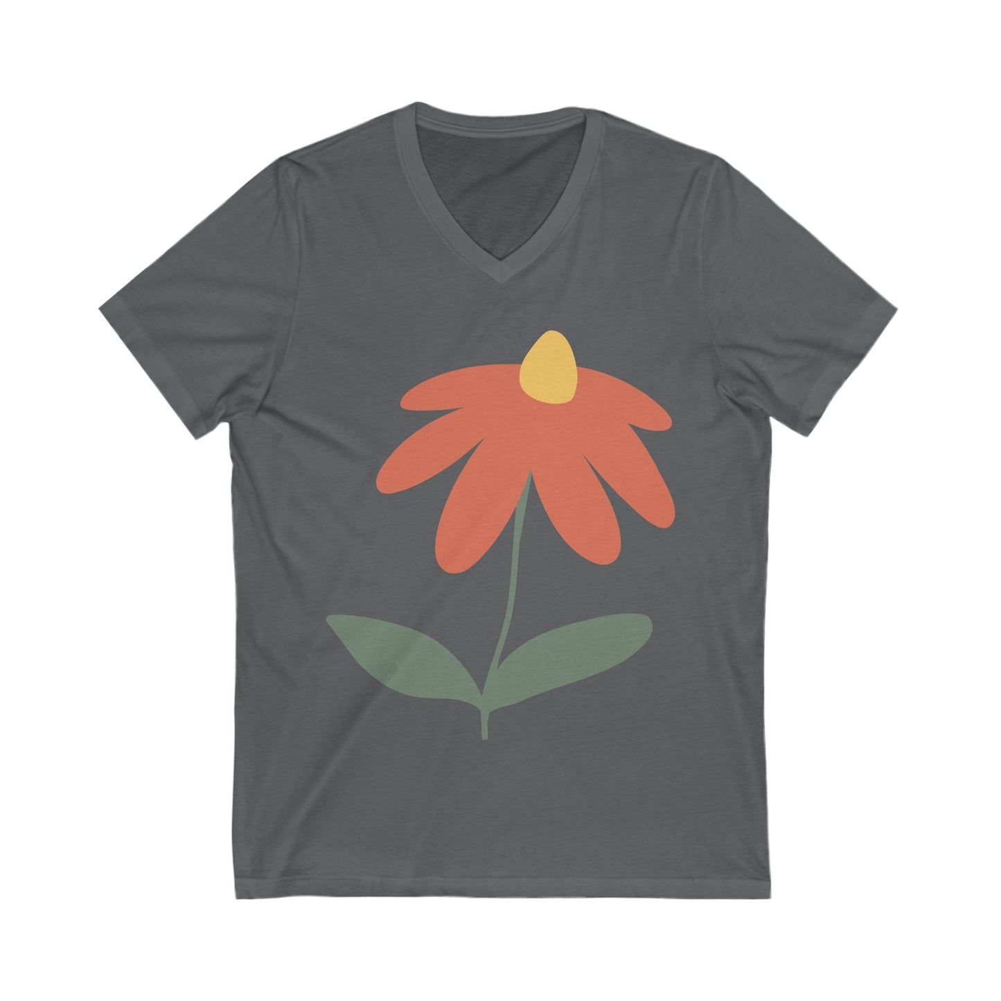 Women Floral V-Neck Tee