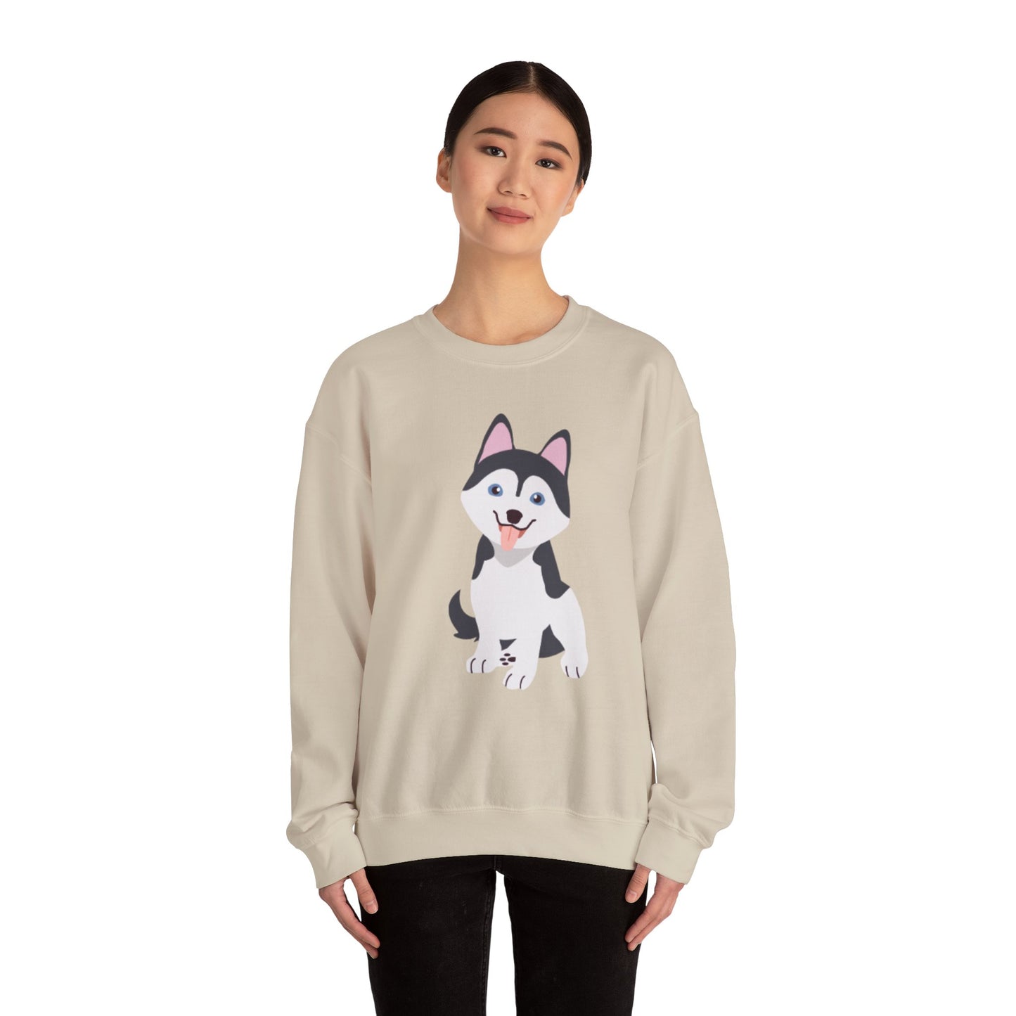 Unisex Heavy Blend™ Crewneck Sweatshirt - Husky Puppy