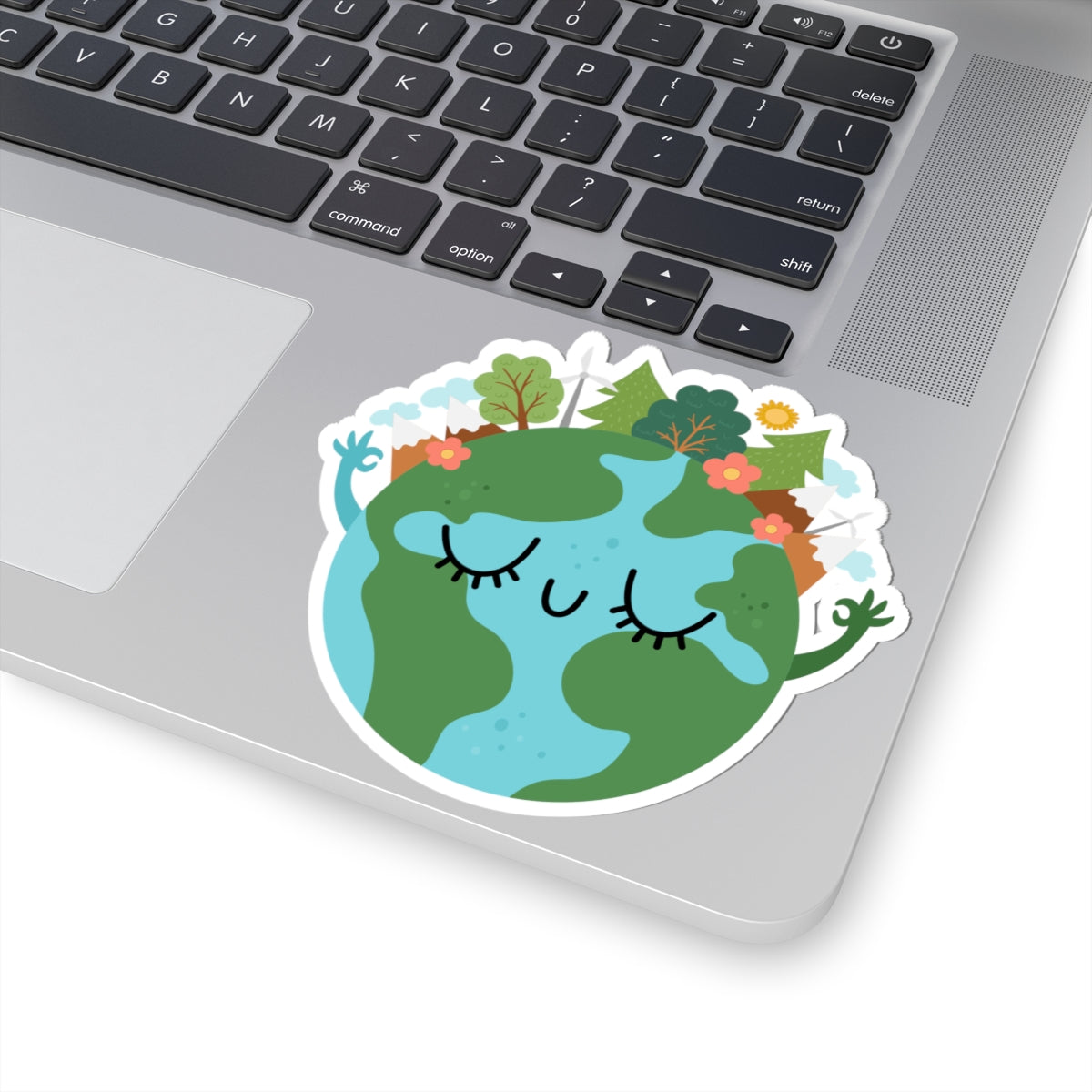 Green World Kiss-Cut Stickers