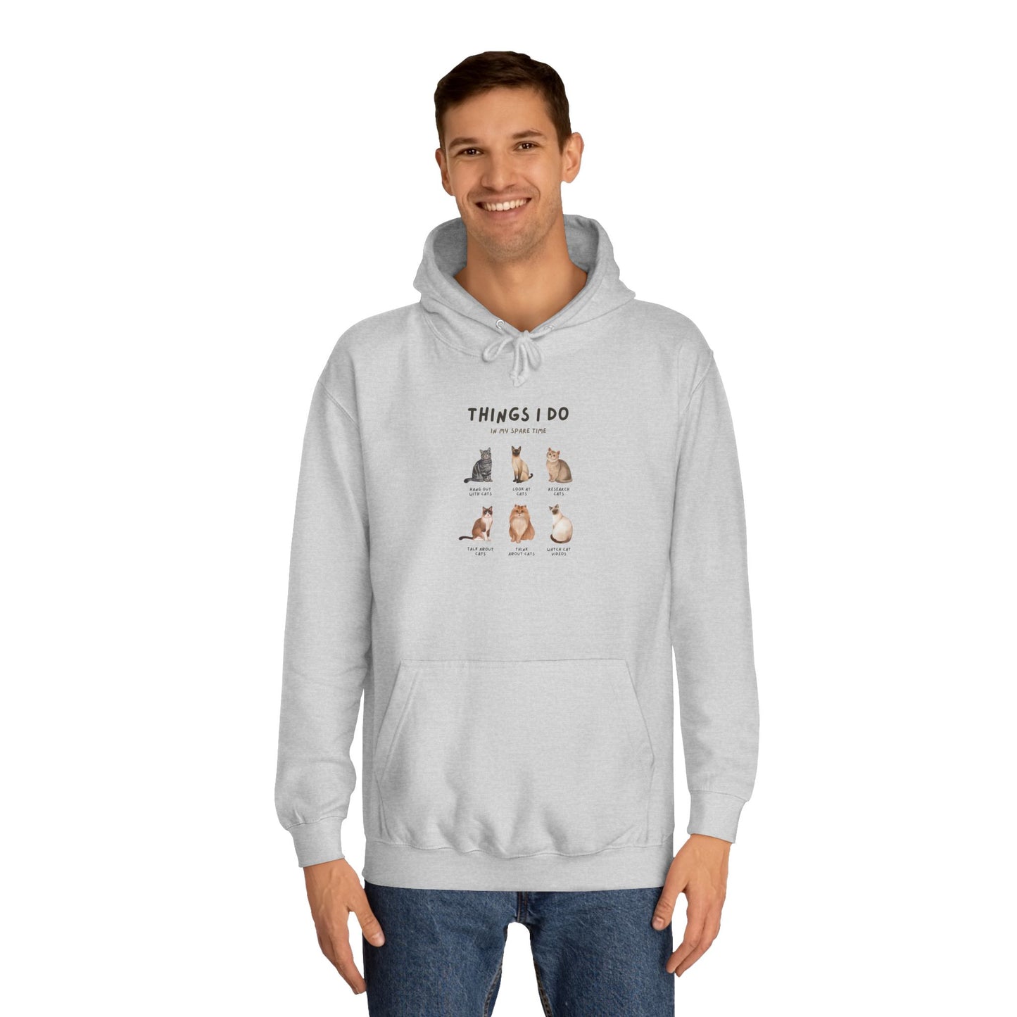 Unisex College Hoodie Things I Do Cats