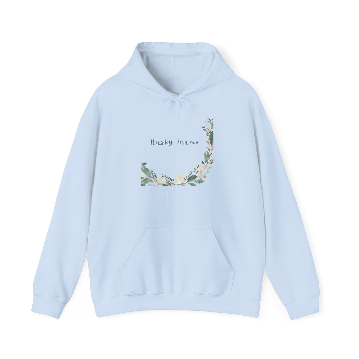 Women's/Unisex Heavy Blend™ Hooded Sweatshirt "Hugs and Kisses" with Floral Wreath semi-circle