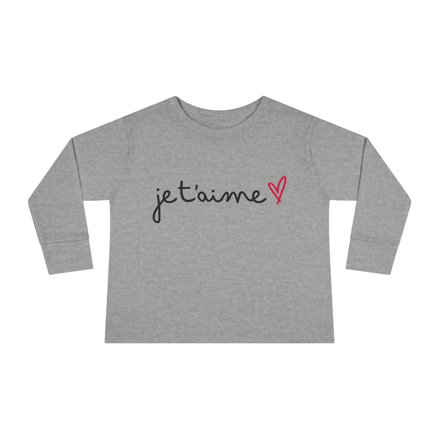 The Toddler Long Sleeve Tee with "I Love You" sounds like a sweet, heartwarming choice for little ones!