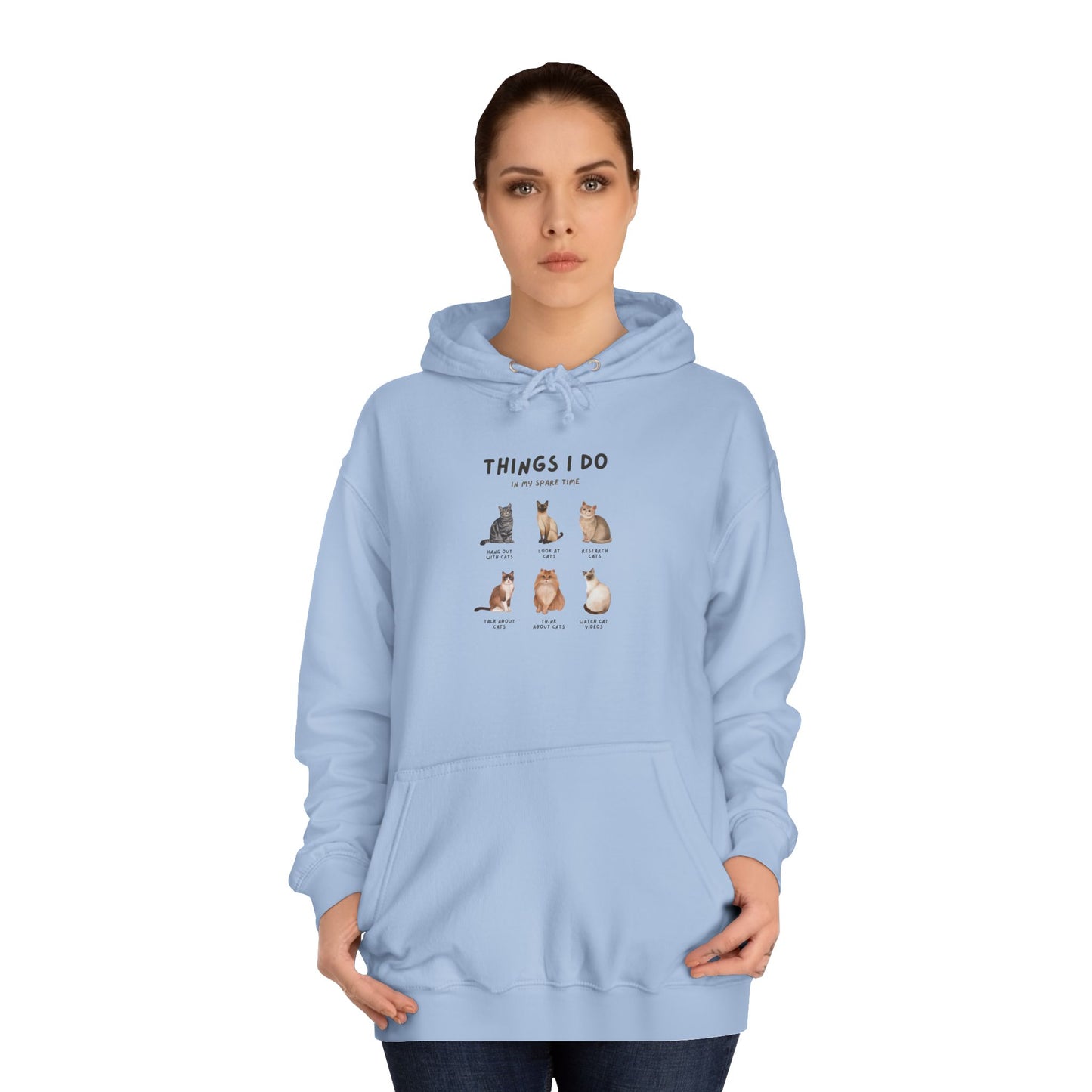 Unisex College Hoodie Things I Do Cats