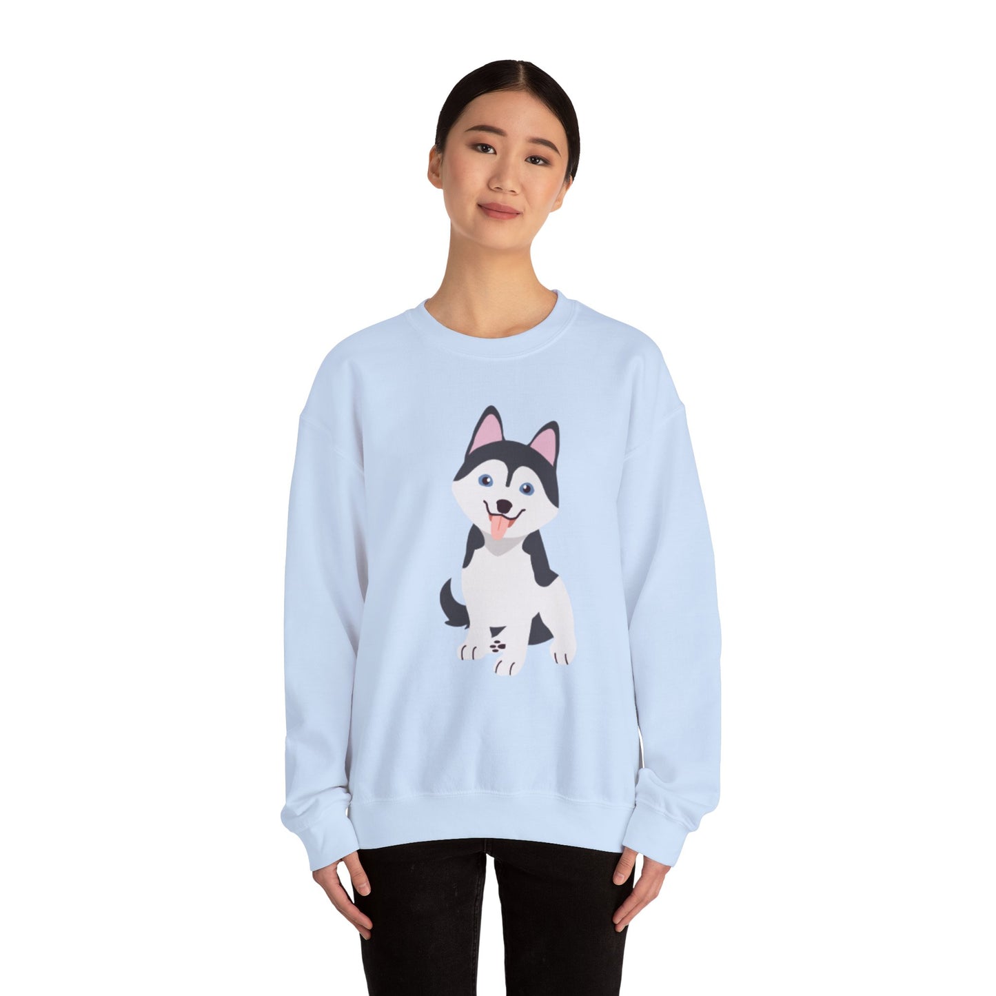 Unisex Heavy Blend™ Crewneck Sweatshirt - Husky Puppy