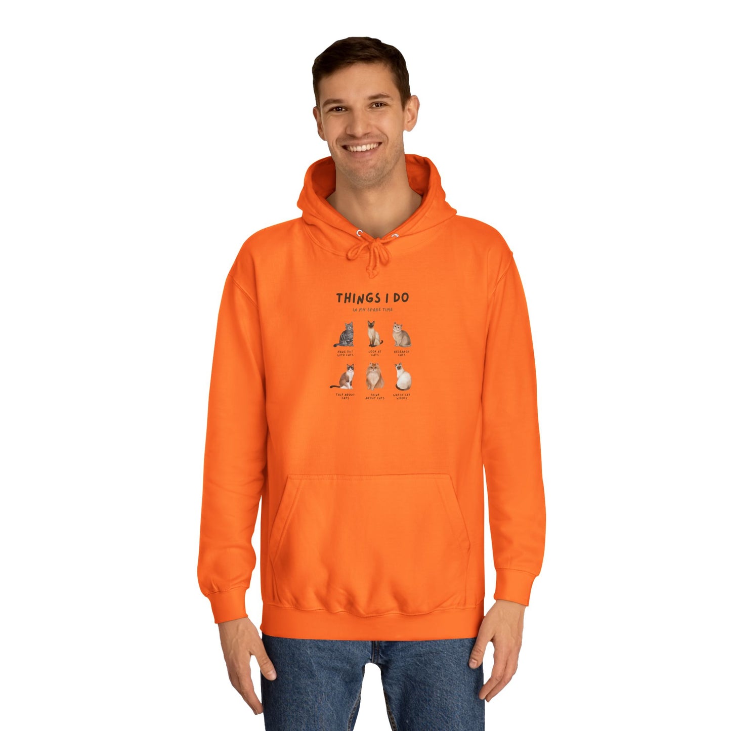 Unisex College Hoodie Things I Do Cats